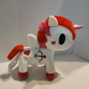 TokiDoki Unicorno Valentino Plush Aurora World 7.5" Unicorn Pegasus Hearts 2018